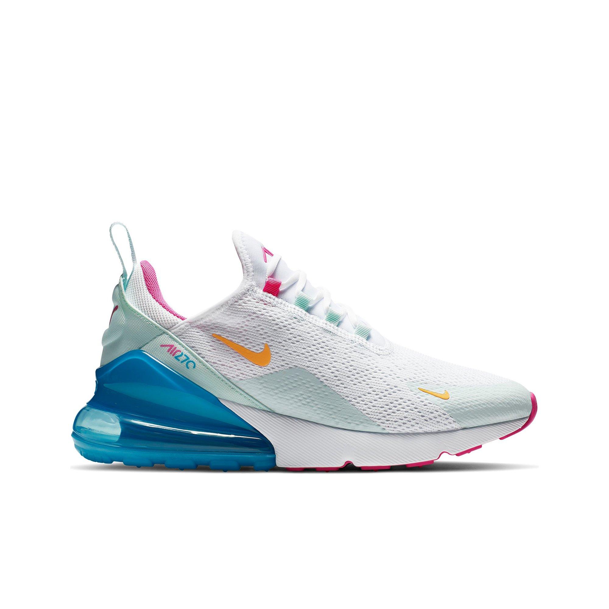 Nike women's air max 270 outlet shoes - summit white/navy/fuchsia